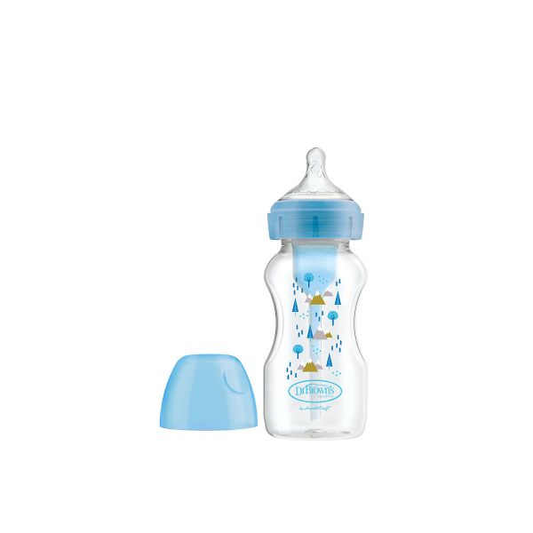 Dr Browns Options Biberão Largo Tetina Silicone Azul 270ml