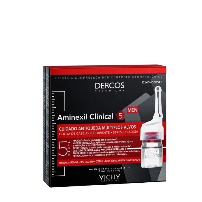 Vichy Dercos Aminexil Clin 5 Antiqueda Homem 12amp