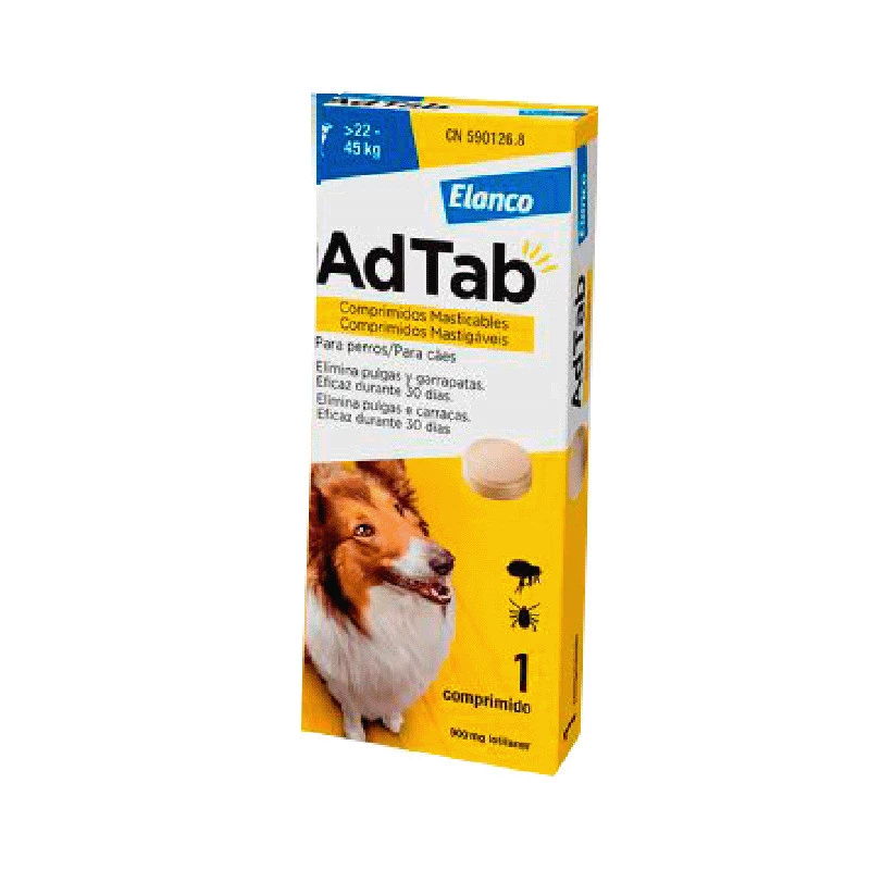 AdTab Cães 900mg 3 comp mastigáveis VET