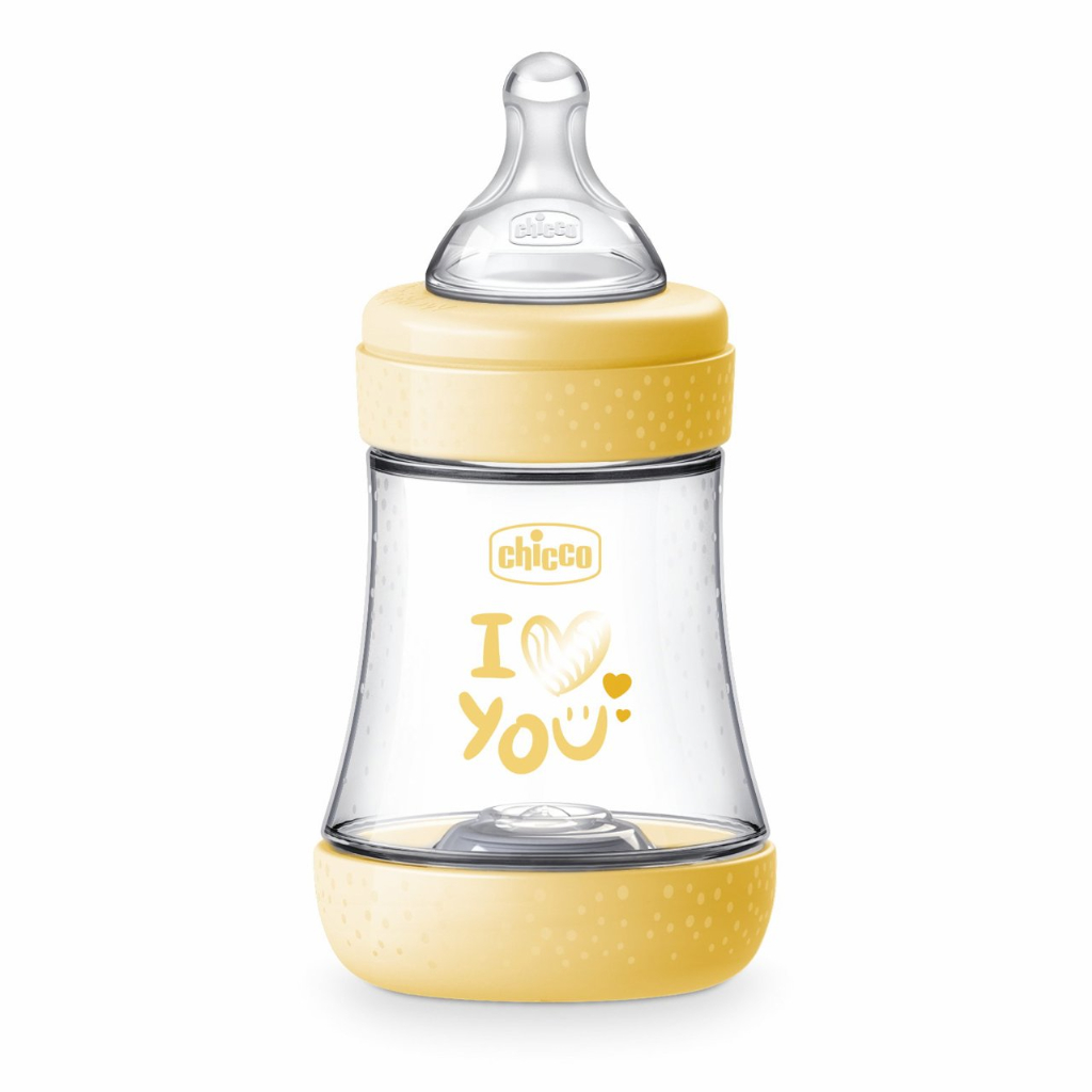 Chicco Perfect5 Biberão Sil Amarelo Fluxo Lento 150ml
