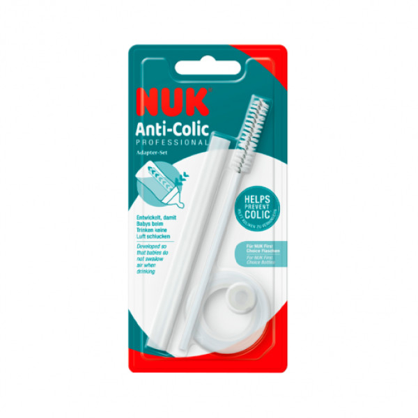 Nuk Anticolic Palhinha+Escovilhao Biberao