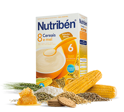 Nutriben Farinha 8 Cereais & Mel Bolac Maria 300g