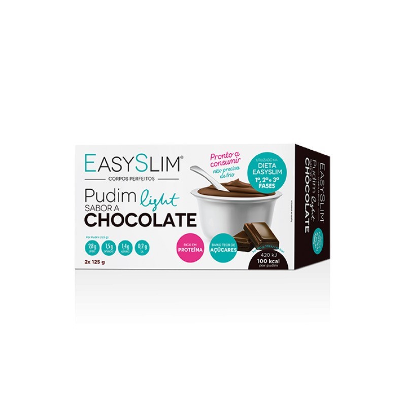 Easyslim Pudim Light Sabor Chocolate 2x125g