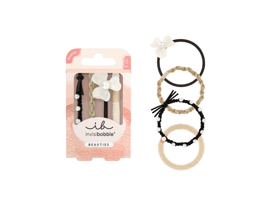 Invisibobble Twistar Flower Pearl 4un