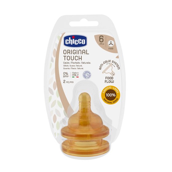 Chicco Original Touch Tetinas Latex 6M+ 2un