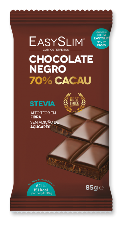 Easyslim Chocolate Negro 70% Cacau 85g