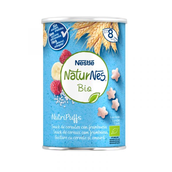 Nestle Naturne Bio Nutripuffs Framboesa Banana 35g