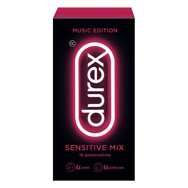 Durex Music Edition Sensiti Mix Preservativos 10un