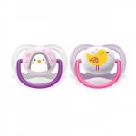 Philips Avent UA Animals Chupeta Rosa 0-6M 2un