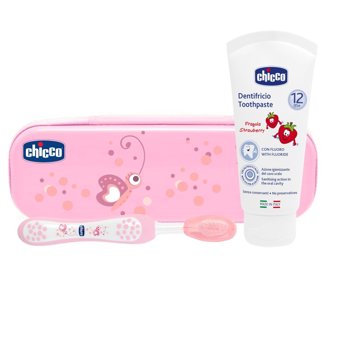 Chicco Estojo Higiene Oral Rosa 12M+