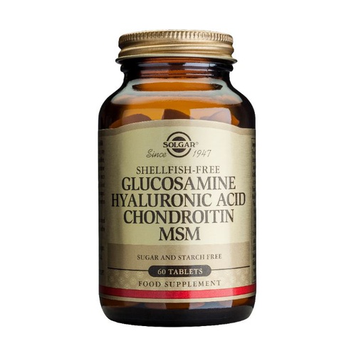 Solgar Glucosamina + Ácido Hialurónico + Condroitina 60 comprimidos