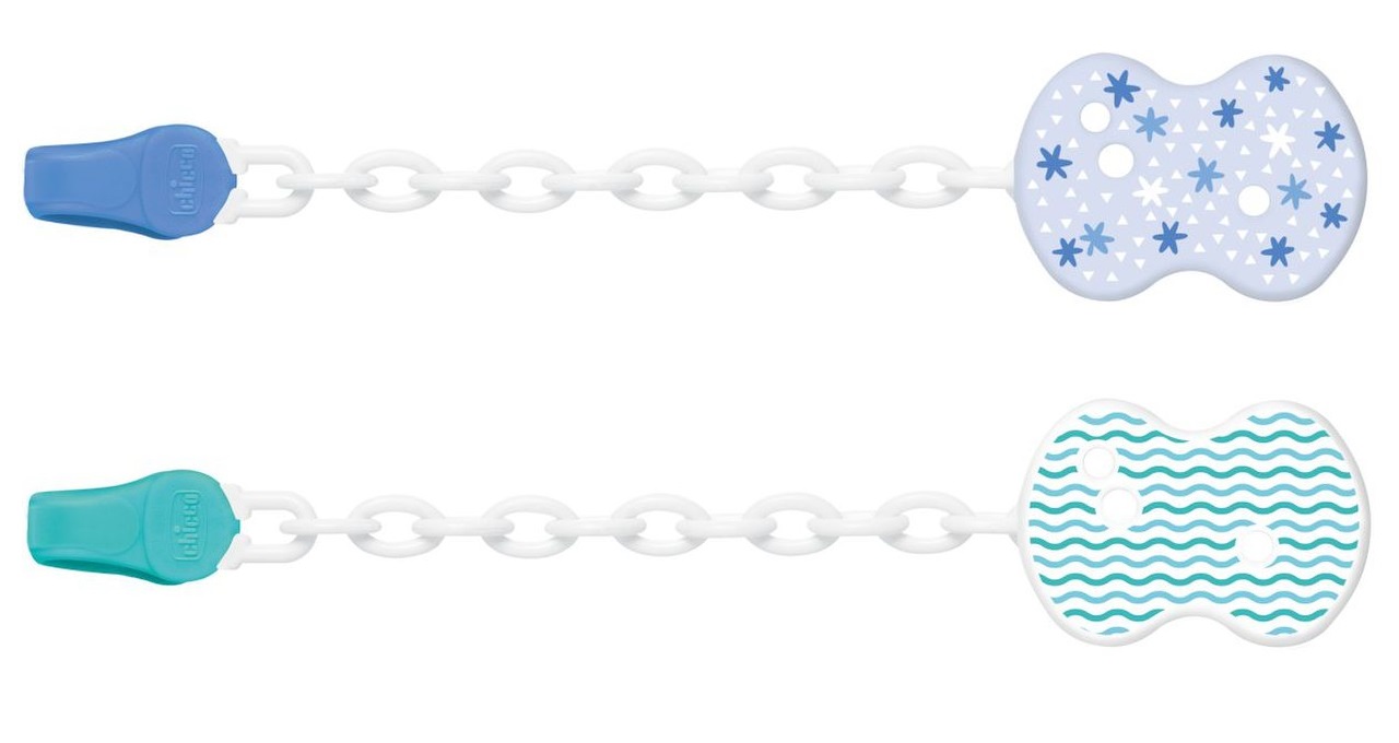 Chicco Easy Clip C/ Corrente Chupeta Azul 0M+ 1un