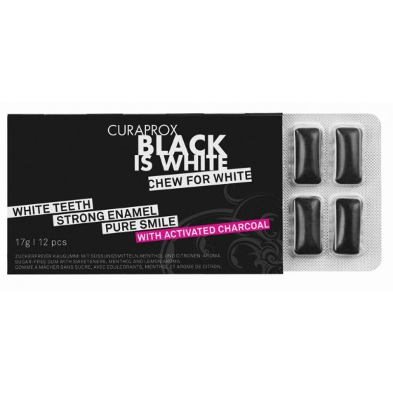 Curaprox Black White Gum 12 Pastilhas