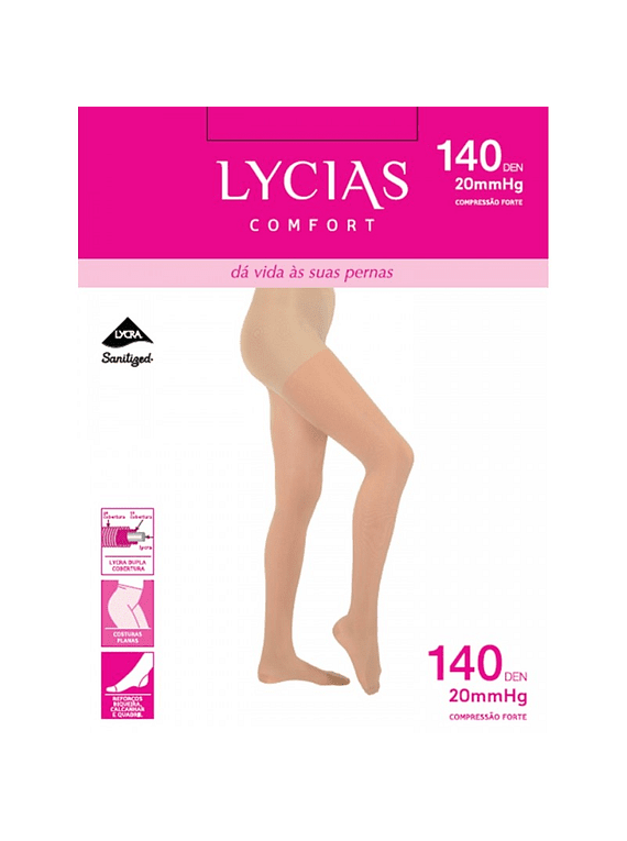 Lycias Collant Comfort Compres Media Preto 140 T4