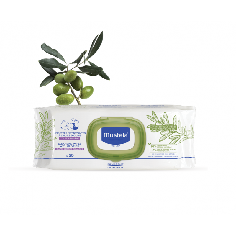 Mustela Toalhetes Limpeza Azeite 50un