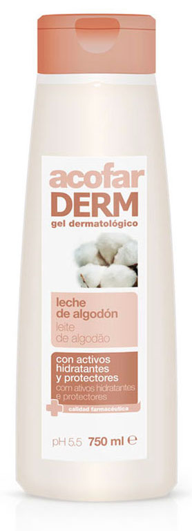 Acofar Derm Gel Dermatológico Leite Algodão 750ml