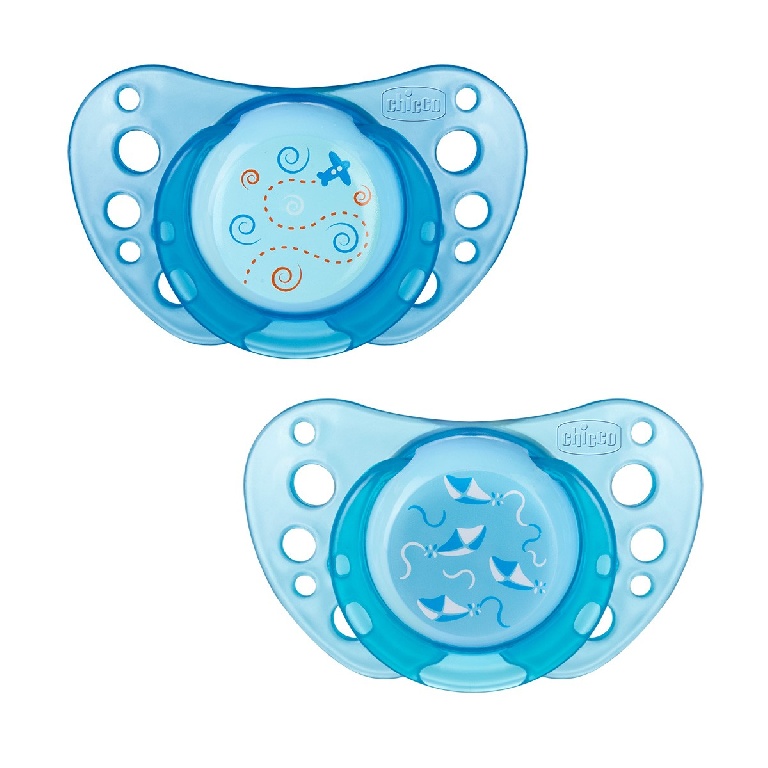 Chupetas Physio Air Azul Sil 0M+