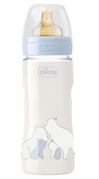 Chicco Original Touch Biberão Latex Azul 4M+ 330ml