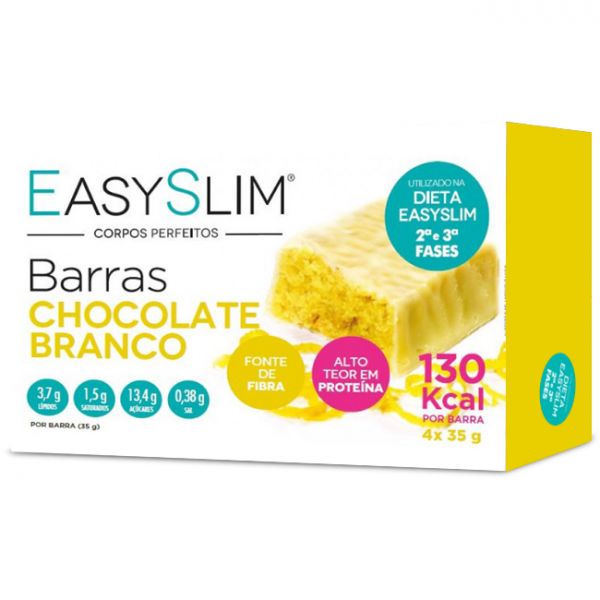 Easyslim Barras Chocolate Branco 4un