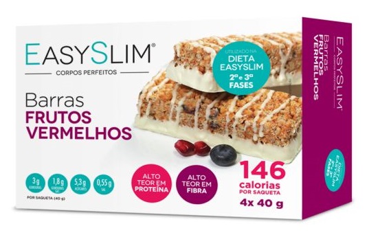 EasySlim Barras Frutos Vermelhos 4un