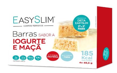 Easyslim Barras Sabor Maçã S/Gluten 4un