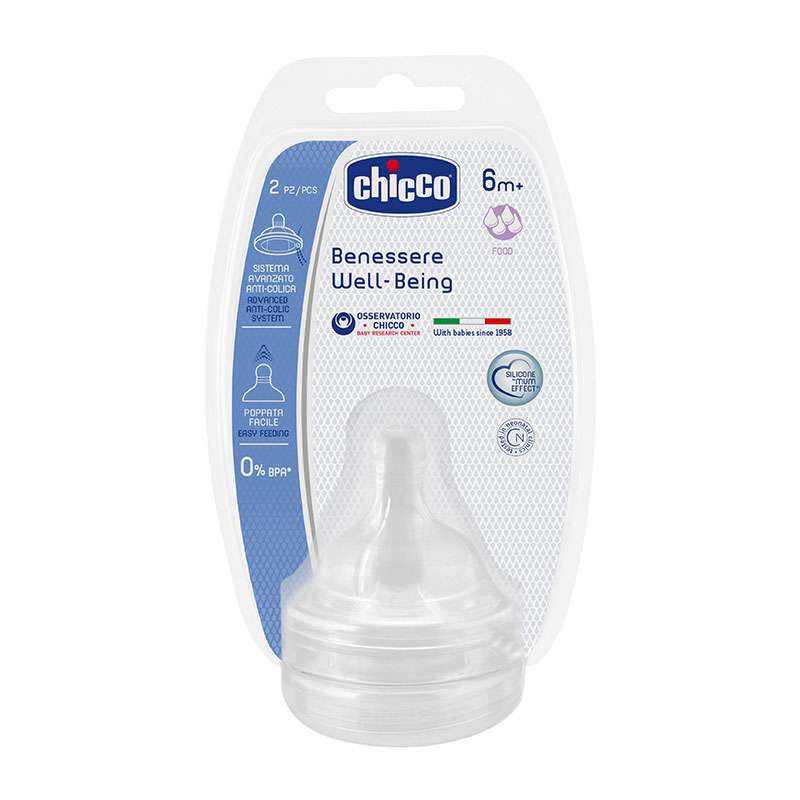 Chicco Well Being Tetinas Sil 6M+ 2un