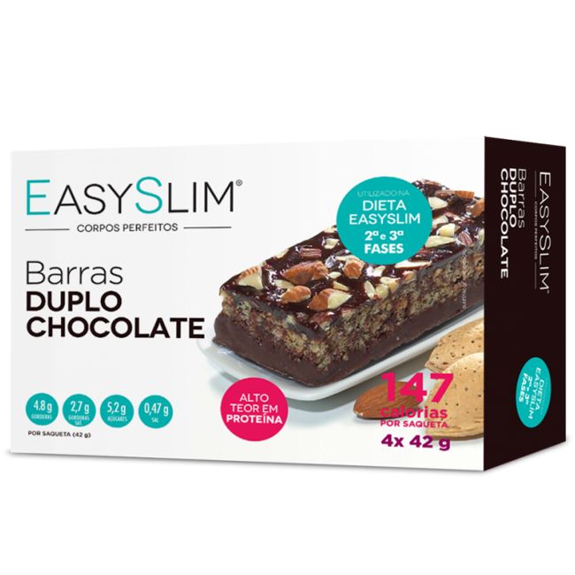 EasySlim Barras Duplo Chocolate 4un
