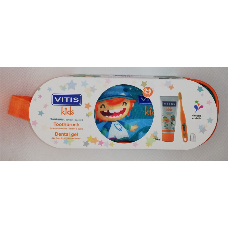 Vitis Kids Gel Dent 50ml + Escova + Estojo