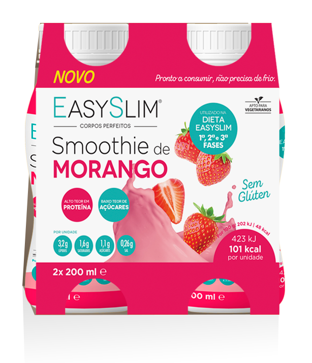 EasySlim Smoothie Morango 200ml 2un