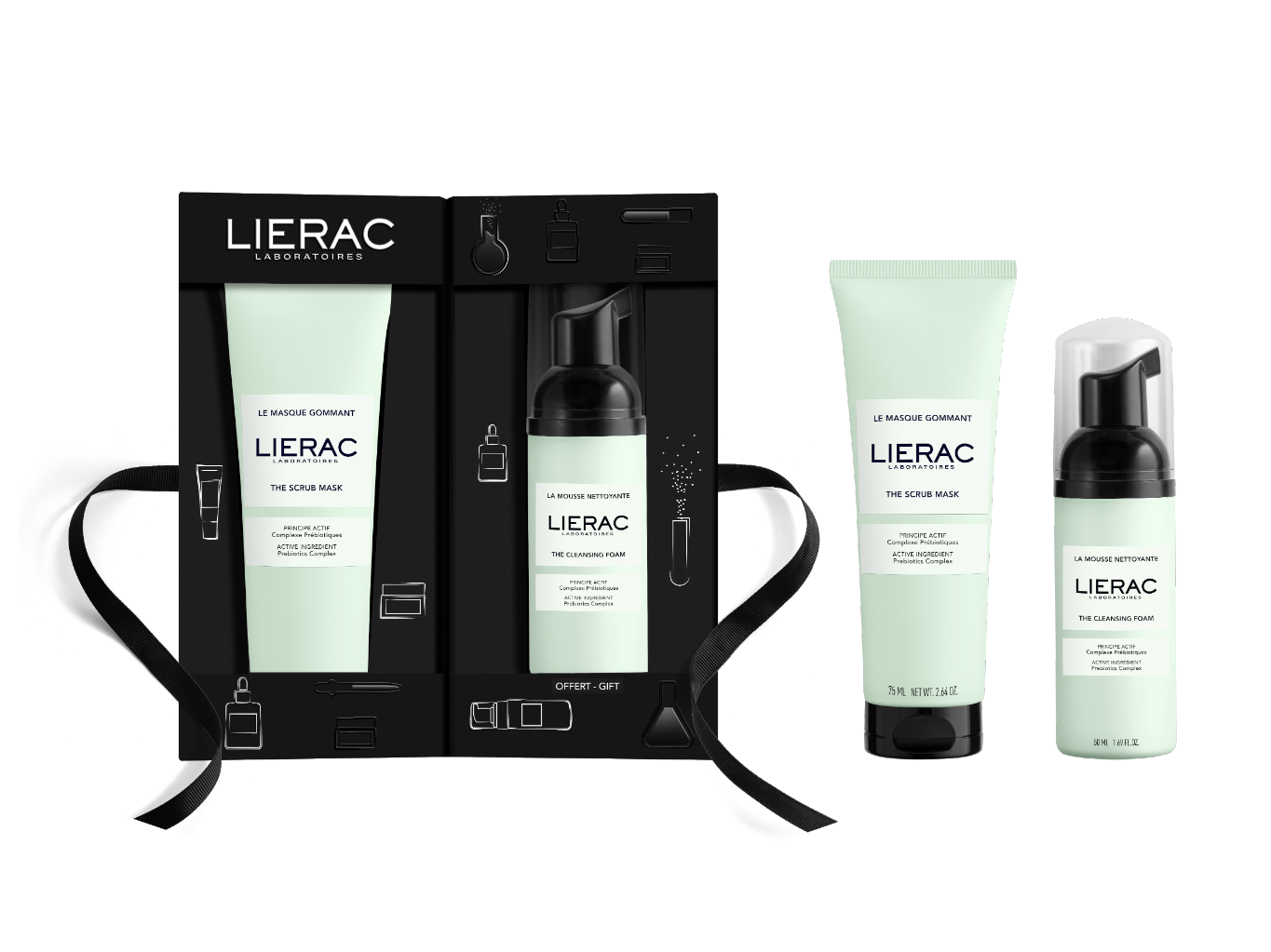Lierac Scrub Mask Masc 75ml+Of Espuma Limp-Coffret