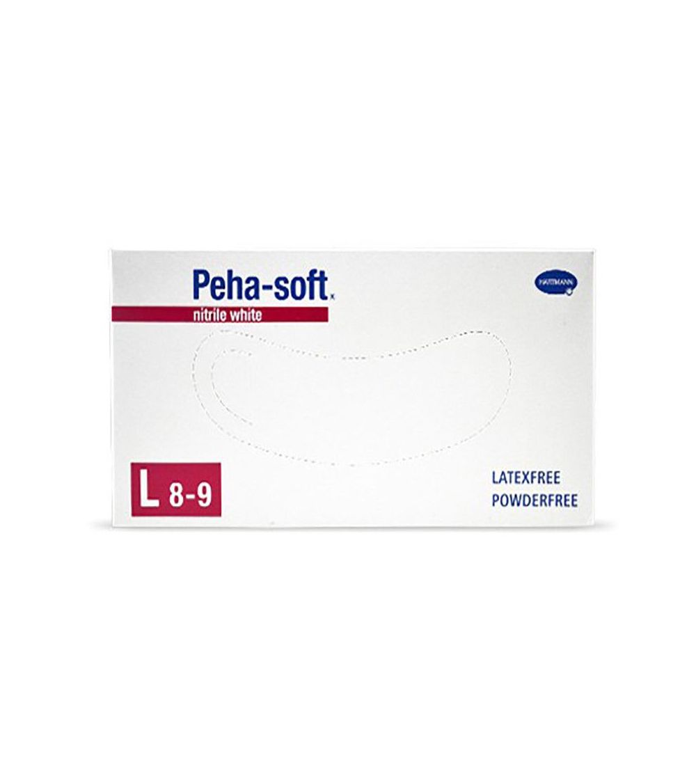 Peha-soft Luvas Nitrilo S/Po Brancas TamL 200un
