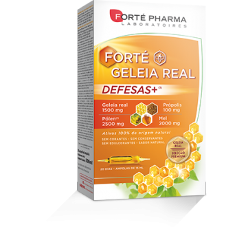 Forte Geleia Real Defesas 1500mg 20 Ampolas