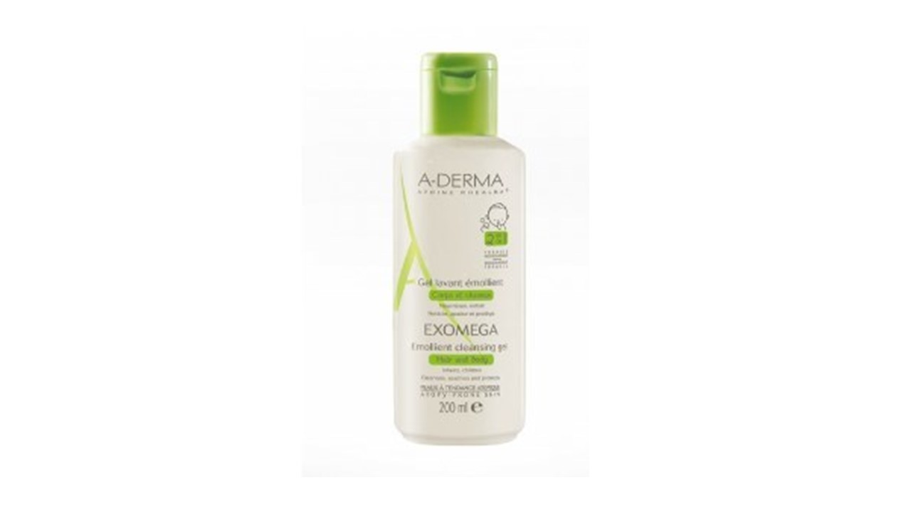 A-Derma Exomega Gel Limpeza Corpo Cabelo 200ml