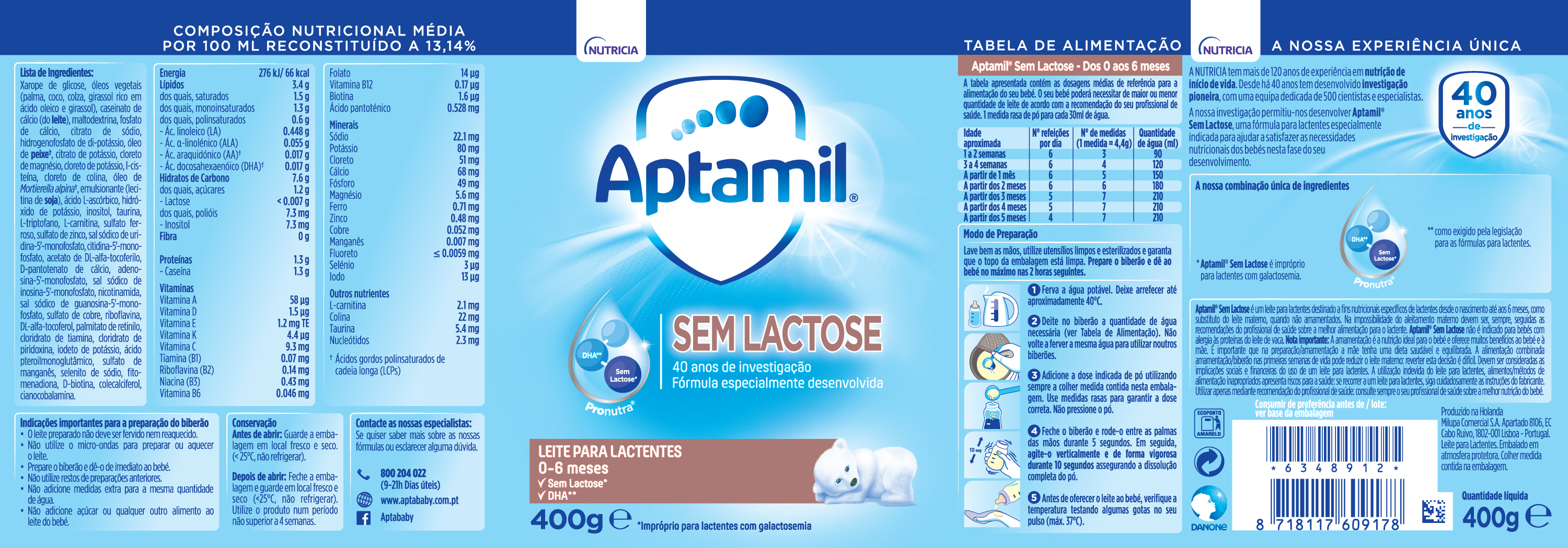 Aptamil Sem lactose 400g