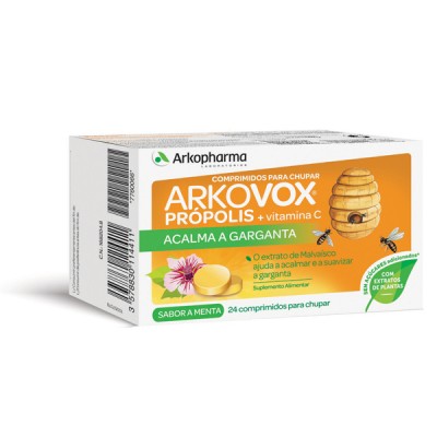 Arkovox Propolis Vit C Menta 24comp