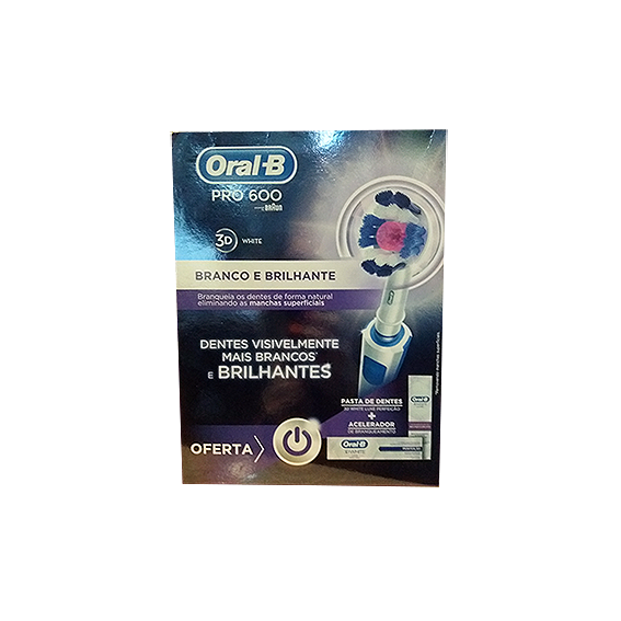 Oral-B Pack Pro600 3D White + Pasta Dentes