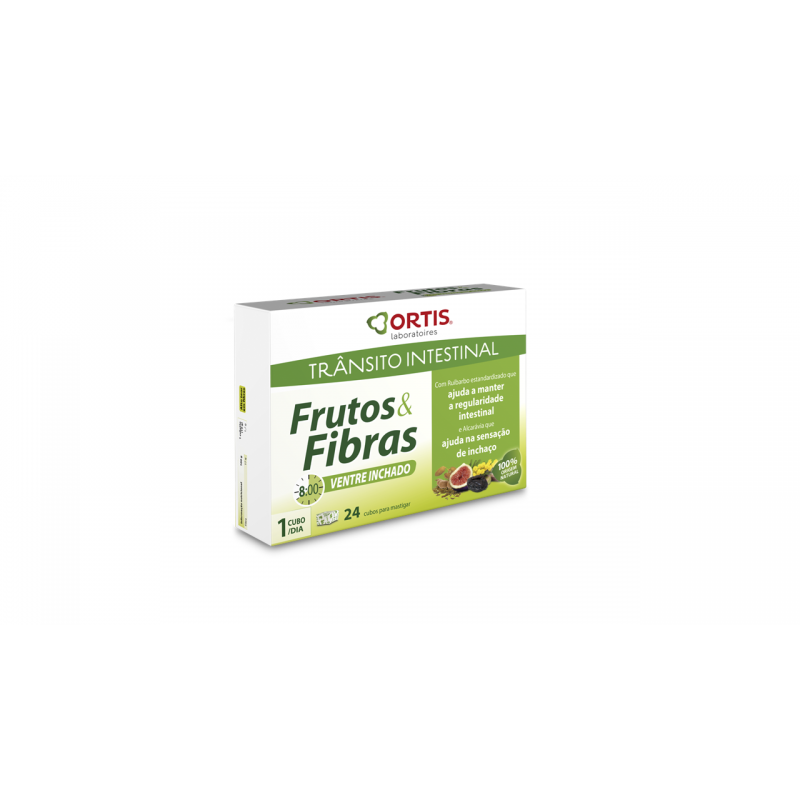 Ortis Frutos Fibras Ventre Inchado 24 Cubos