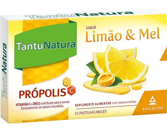 TantuNatura Limão Mel 15 pastilhas moles