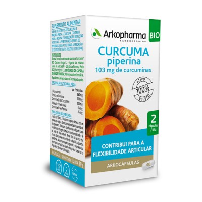 Arkocapsulas Curcuma Piperina Bio 40caps