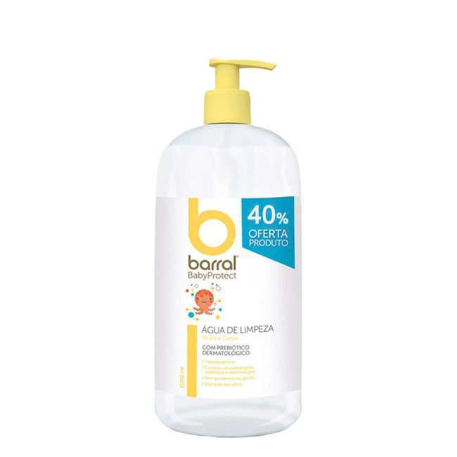 Barral Babyprotect Água Limpeza 1000ml - Promo