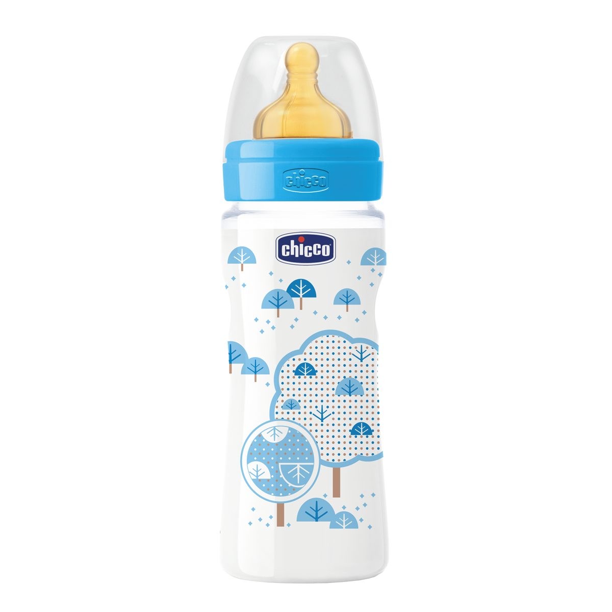 Chicco Well Being Biberao Latex Azul 4M+ 330ml