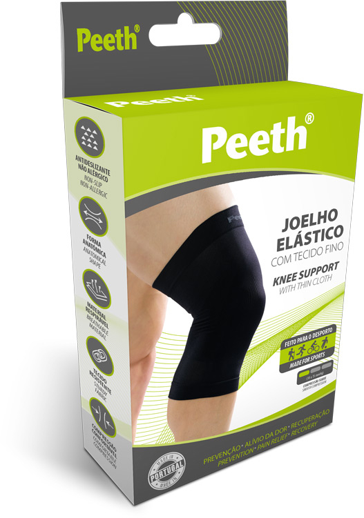 Peeth Joelho Elástico T Fino 351 Preto Tam4