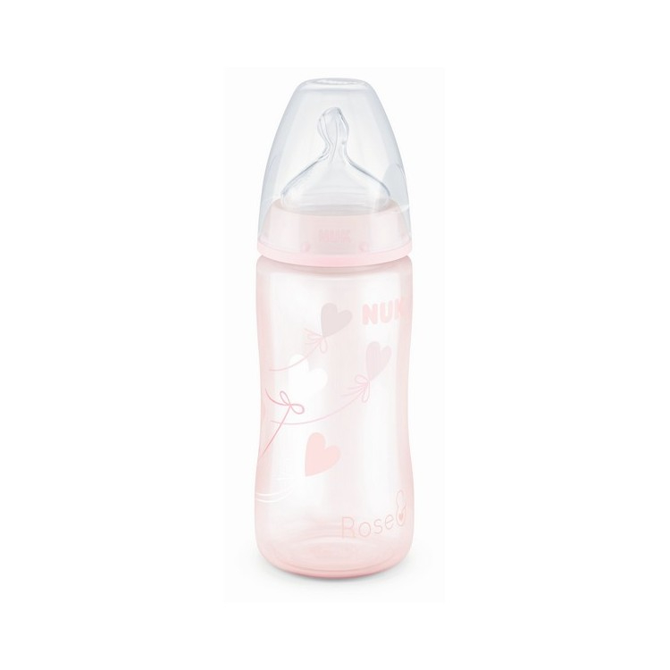 Nuk First Choice+ Biberão Sil Rosa 0-6M 300ml