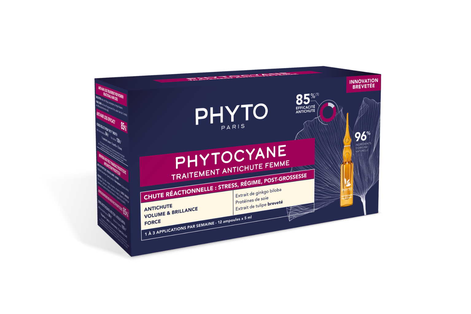 Phytocyane Ampolas Cuidado Queda Mulher 5ml 12un