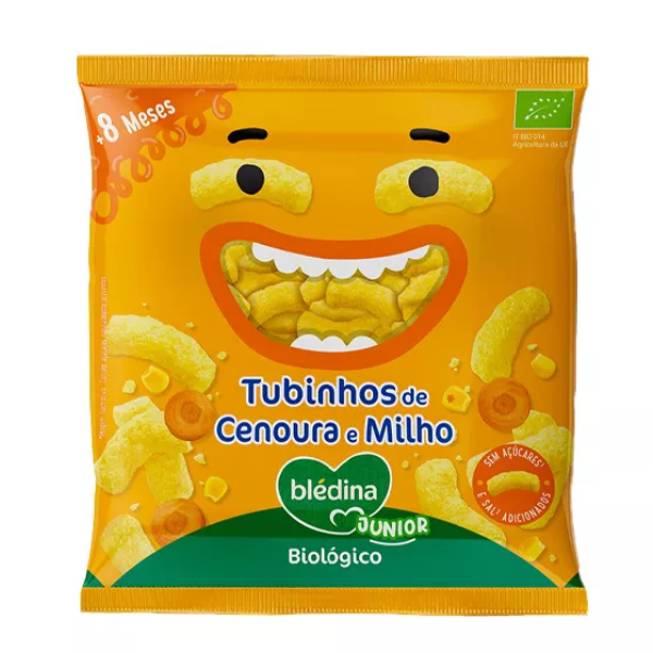 Bledina Junior Tubinhos Cenoura/Milho 8M+ 20g