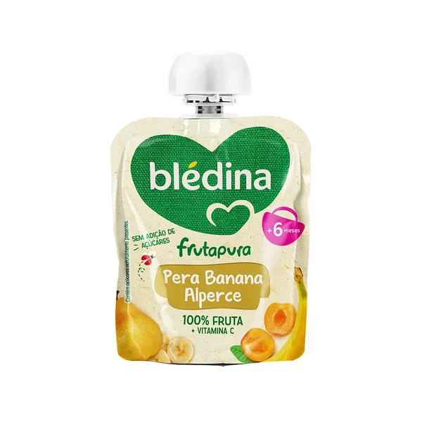 Bledina Frutapura Saq Pera/Banana/Alperce 6M+ 85g
