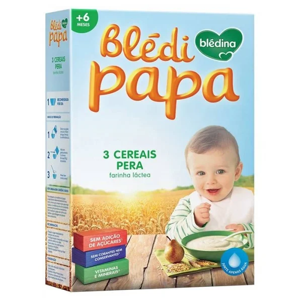 Bledina Papa 3 Cereais Pera 6M+ 250g