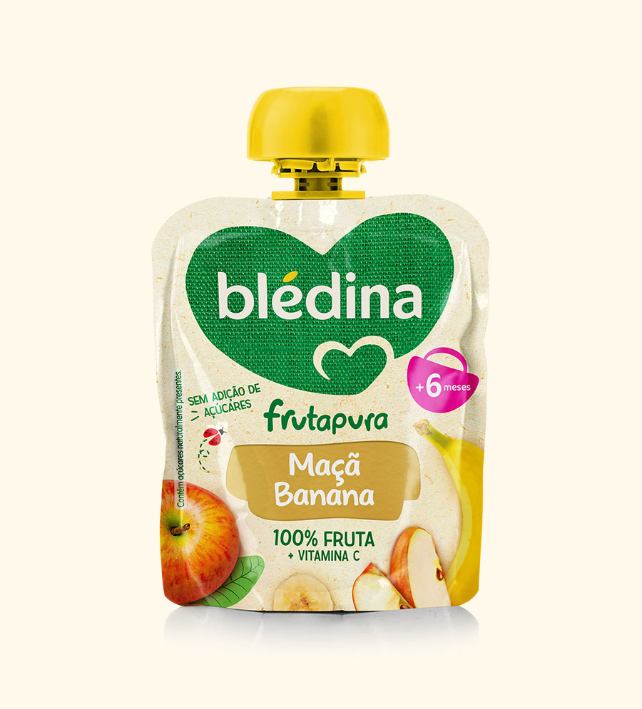 Bledina Frutapura Maçã Banana 90g