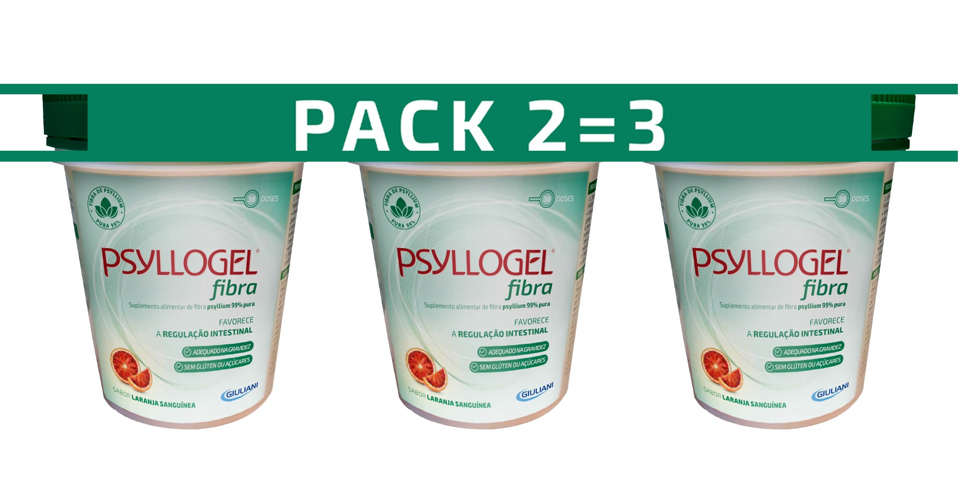 Psyllogel Fibra Laranja Sang 170g 3un -Promo 2=3