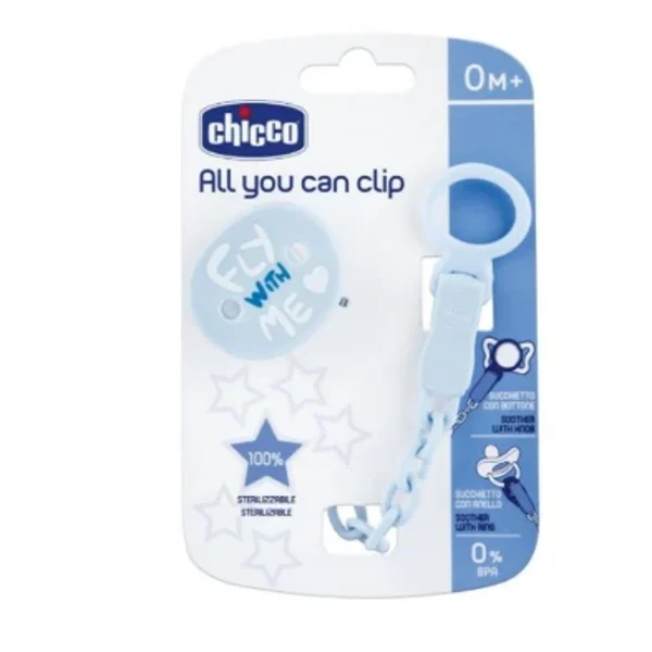 Chicco All You Can Clip Chupeta Azul 0M+